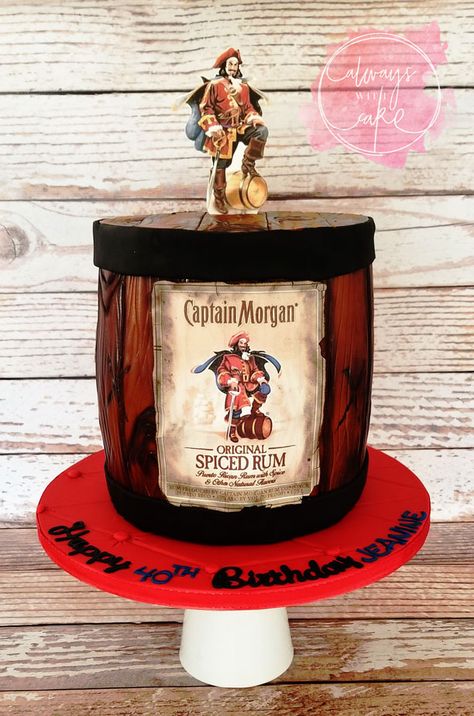 Captain Morgan Rum Cake, Captain Morgan Cake, Malibu Mixed Drinks, Anna Birthday Cake, Tequila Cake, Race Track Cake, Rum Barrel, Zelda Cake, Captain Morgan Rum