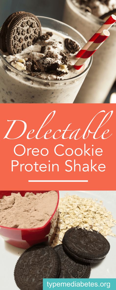 Chocolate Meal Replacement Shake Recipes, Candy Bar Protein Shake, Protein Shake Recipes Meal Replacements, Oreo Protein Shake Recipes, S’mores Protein Shake, Oreo Protein Recipes, Oreo Cheesecake Protein Shake, Protein Shakes Without Banana, Sweet Protein Shakes