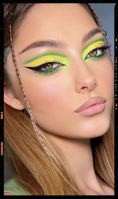 Picture Edited by AirBrush AppFilterColorULT-3Summer Makeup TrendsIdeas To Look OutButtercupBright Greenmakeup makeuplooks summer greenmakeup fashion trend inspiration photoeditor filter airbrush retouch airbrushfilter Green Yellow Makeup Look, Yellow Green Eyeshadow Looks, Yellow And Green Makeup Looks, Yellow And Green Eye Makeup, Yellow Makeup Looks Aesthetic, Green Summer Makeup, Spring Makeup Looks 2023, Bright Green Eye Makeup, Green And Orange Makeup Looks