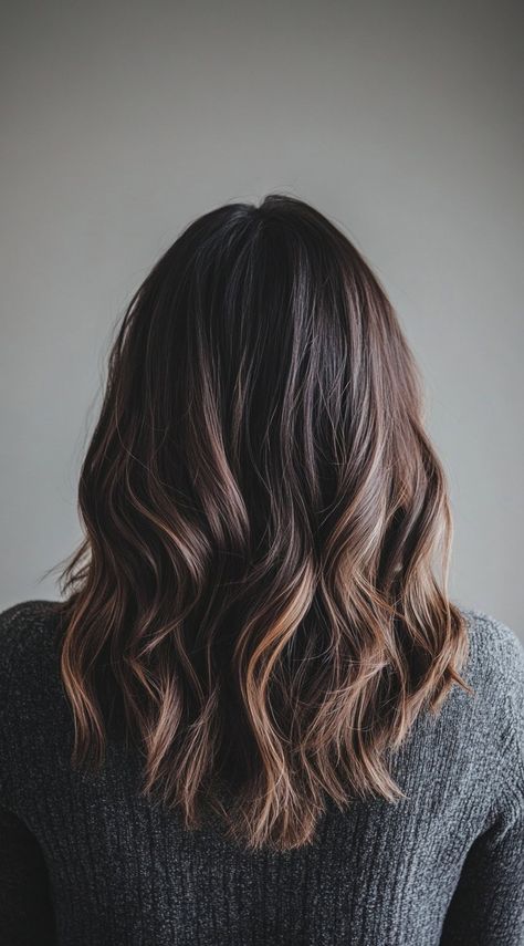 23 Winter Highlights for Brown Hair: Trendy and Timeless Ideas to Warm Up Your Look | LooksNiceOnMe Brown Hair For Pale Skin, Brunette Hair Pale Skin, Brown Hair Pale Skin, Winter Highlights, Dark Hair Pale Skin, Highlights For Brown Hair, December Hair, Natural Brown Hair, Hair Pale Skin