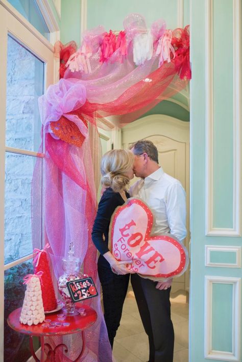 Valentines Table Decor, Turtle Creek Lane, Church Valentines, Valentine Craft Decorations, Couples Night, Valentines Door, Valentine Backdrop, Dinner Centerpieces, Creative Shots