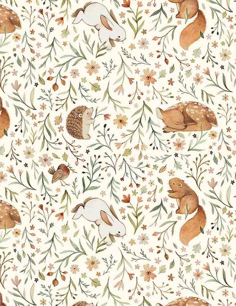 Dear Stella Fabric, Deer Fabric, Woodland Fabric, Woodland Friends, Fabric Ideas, Background Fabric, Digi Stamp, Fabric Animals, Baby Bedroom