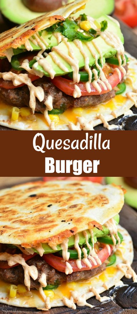 Burgers In Tortillas, Quasidilla Burger Recipes, Cool Burger Ideas, Burger Filling Ideas, Cheese Burger Quesadilla Recipes, Tortilla Burgers On Blackstone, Avocado Burger Recipes, Tortilla Burger Recipes, Smash Burger Quesadilla