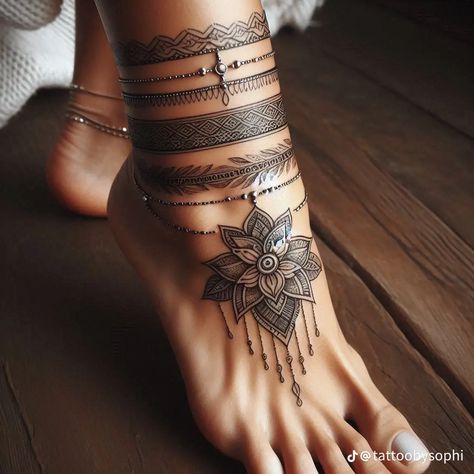 Egyptian Cuff Tattoo, Leg Band Tattoos Women, Arm Bands For Women Tattoo, Boho Leg Tattoo, Ankle Cuff Tattoo For Women, Healer Tattoos For Women, Women Shin Tattoos, Wrist Band Tattoo For Women, Energetic Tattooing