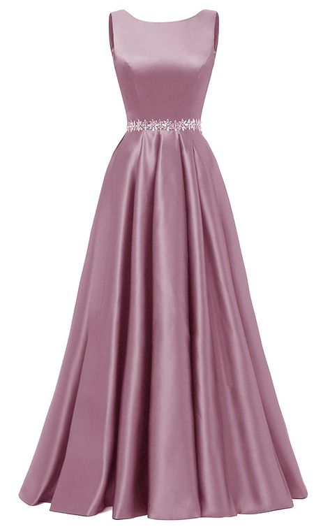 Gown Party Wear, Long Gown Design, Gowns Dresses Elegant, Simple Gowns, Evening Party Gowns, A Line Prom Dresses, Beaded Belt, Satin Prom Dress, Prom Dresses Ball Gown