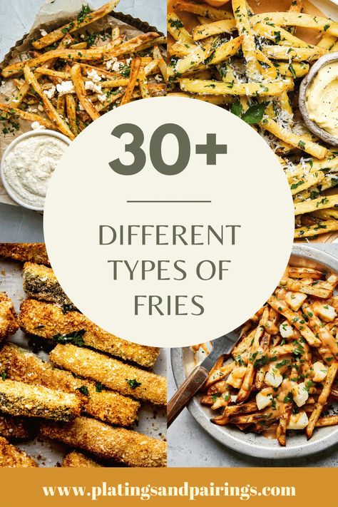 Fries, in all their crispy and golden glory, are a beloved side dish enjoyed all around the world. While the classic French fry reigns supreme, there's a whole universe of delicious and unique fry variations out there waiting to be explored. Here are 30+ types of fries not to be missed! // french fries types Fancy Fries, Topped Fries, Gourmet Fries, Best Fries Recipe, Garlic Parmesan Fries, Perfect Quinoa, Leftover Chicken Breast, Summer Appetizers Easy, Parmesan Green Beans