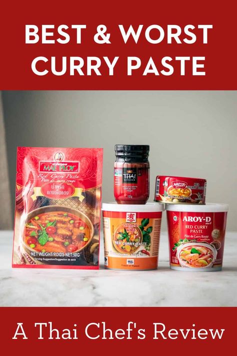 A thorough review of thai curry paste, what is the best brand and what is the worst? Curry Paste Uses, Recipes With Red Curry Paste, Red Curry Paste Uses, Thai Red Curry Paste Uses, Thai Curry Paste Recipe, Panang Curry Paste Recipe, Thai Yellow Curry Paste Recipe, Thai Green Curry Paste Recipe, Red Curry Paste Recipe