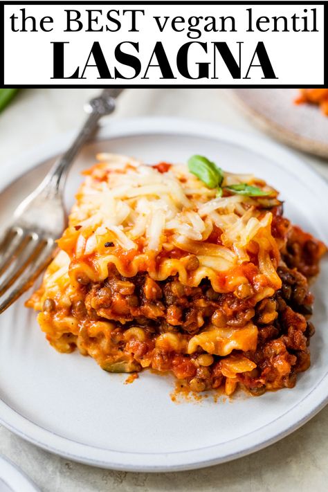 Vegan Lasagna Casserole, Lentil Food Recipes, High Protein Vegan Lasagna, Red Lentil Lasagne Recipe, Quick Healthy Plant Based Meals, Crockpot Vegan Lasagna, Lentil Lasagna Vegetarian Recipes, Vegan Eggplant Lasagna Recipe, Easy Vegan Lasagna Recipe