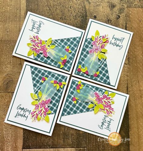 4 Backgrounds from 6×6 Paper: Corner Angle Layer Card – Creative Juice by Loni Quadrilateral Cards, Paper Crafts Easy, Paper Card Design, Strip Cards, Designer Paper Cards, Scrappy Cards, Card Sketches Templates, Dsp Cards, Lay Outs