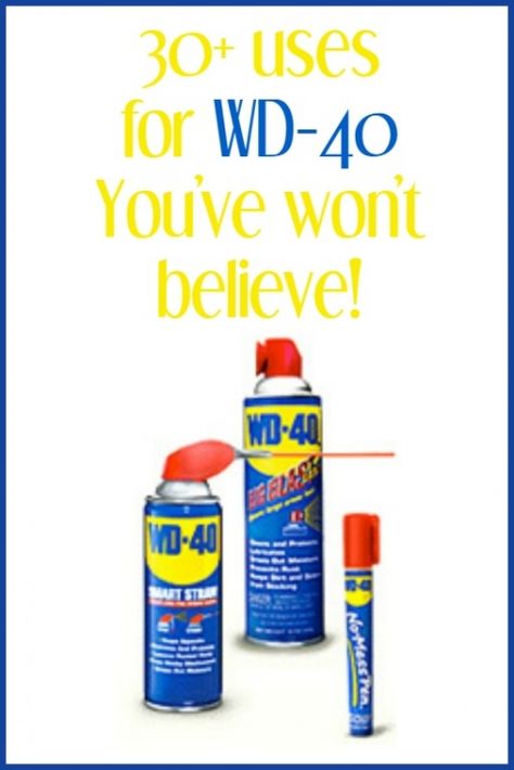 Over 30 Uses for WD-40  around your home you won't believe Uses For Wd40, Wd 40 Uses, Remove Mold, How To Remove Glue, Household Help, Wd 40, Mold Remover, Cleaners Homemade, Cleaning Ideas