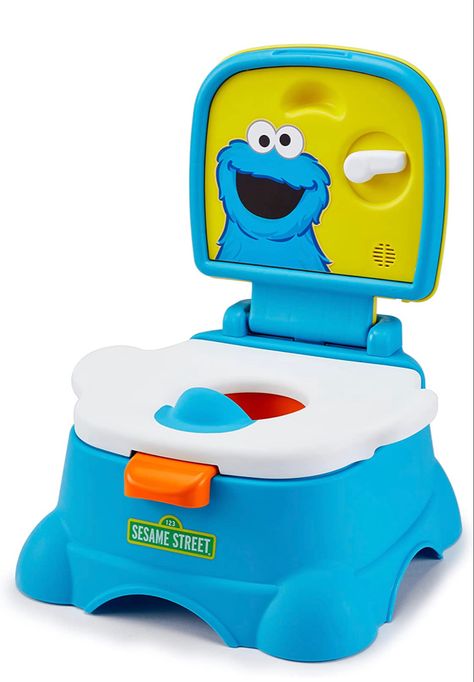 Toddler Toilet Seat, Potty Training Fun, Flush Handle, Sesame Street Cookies, Potty Seat, Potty Chair, Sesame Street Cookie Monster, Potty Time, Baby Cleaning Products