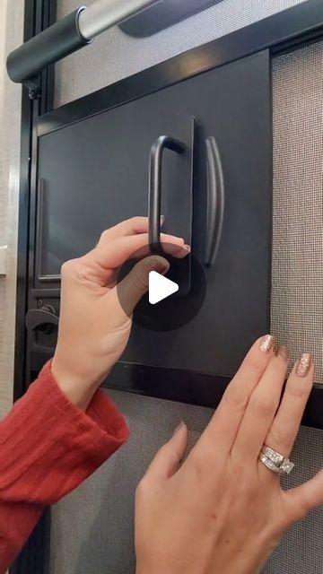 Campin' Erin on Instagram: "This handle on the screen door in the camper was such a small change that made a bug difference. It makes it much easier to quickly slide the door open and shut. I put one on both of the doors in our camper. And it blends right in! #rvlife #camperlife #rvliving #camperliving #rvlifestyle #camperlifestyle #rvmusthaves #rvessentials #rvfinds #rvhacks #camperhacks #rvtips #campertips #rvers #rving #rvtravel #rvcamping #rvtrip #commissionsearned" Screen Door Replacement, Rv Screen Door, Camper Hacks, Camper Living, Rv Ideas, Rv Hacks, Rv Lifestyle, Door Open, Camper Life