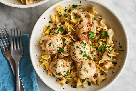 Turkey Swedish Meatballs Recipe | Kitchn Turkey Swedish Meatballs, Best Ground Turkey Recipes, Heavy Cream Recipes, Ground Turkey Recipes Easy, Turkey Dinners, Lightbulb Moment, Main Recipes, Instant Family, Recipes Italian