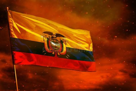 Bandera de Ecuador que agita en el cielo rojo carmesí con el fondo de los pilares del humo Preocupa concepto libre illustration Supreme Iphone Wallpaper, Ecuador, Billie Eilish, Iphone Wallpaper, Dj, Darth Vader, Iphone, Fictional Characters, Quick Saves