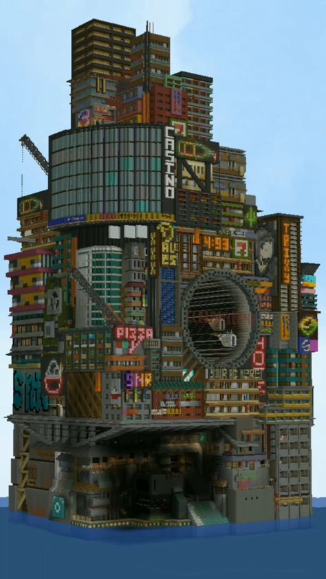 Minecraft Extreme Builds, Minecraft Dystopian City, Mc Trading Hall, Minecraft Cyberpunk Skyscraper, Minecraft Dumpster Design, Minecraft Graffiti Build, Minecraft Cyberpunk Building, Minecraft Dystopian Builds, Minecraft Cyberpunk House