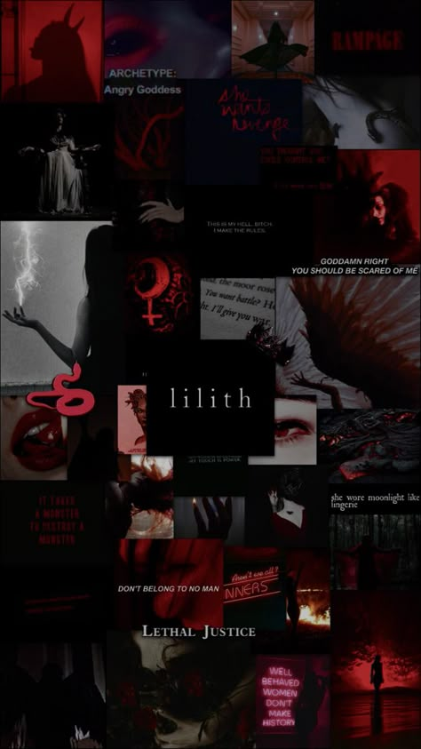 Edgy Woman Aesthetic, Wallpaper Aesthetic Feminism, Vampire Collage Wallpaper, Lilith Wallpaper Iphone, Lilith Background, Dark Aesthetic Collage Wallpaper, Lilith Wallpaper Aesthetic, Women Wallpaper Aesthetic, Vampire Wallpaper Aesthetic