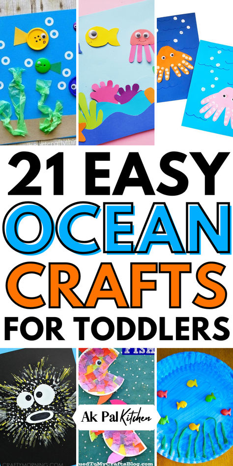 Ocean crafts for toddlers are perfect for little hands! Explore our fun ocean crafts, including easy ocean crafts for kids, beach crafts for toddlers, and sea creature crafts. Dive into preschool ocean craft projects and ocean-themed activities for preschool to enhance learning and creativity. From fish crafts, crab crafts, and turtle crafts to a variety of other summer crafts for kids. Find DIY ocean crafts and ocean animal crafts that are ideal for engaging young minds. Diy Ocean Animal Crafts, Under The Water Crafts For Toddlers, Ocean Scene Craft Preschool, Ocean Animals Arts And Crafts, Simple Ocean Crafts Preschool, Ocean Theme Arts And Crafts For Kids, Handprint Ocean Crafts, Beach And Ocean Crafts For Toddlers, Preschool Crafts Ocean