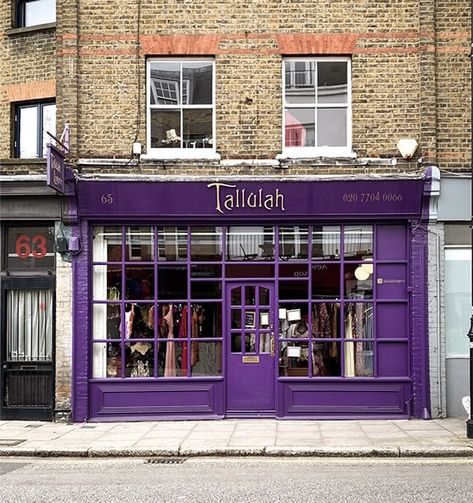 Dream Bookstore, Purple Interior Design, Purple Cafe, Ice Cream Sign, Shop Exterior, Cafe Paris, Cafe Door, Purple Interior, Purple Makeup