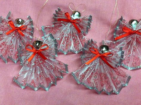 Wired ribbon angel | Flickr - Photo Sharing! Ribbon Angel Ornaments, Diy Christmas Ribbon Angel Ornaments, Tulle Angel Ornaments, Angels Made From Wired Ribbon, Christmas Fairy Angel Tree Ornaments Diy, Angel Ornaments Diy, Diy Christmas Angel Ornaments, Christmas Angel Crafts, Christmas Angel Ornaments