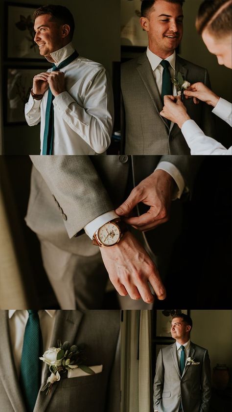 Prep Wedding Photos, Groom Wedding Prep Photos, Closeup Wedding Photography, Off Guard Wedding Photos, 4 Groomsmen Photos, Getting Ready Groomsmen Photos, Getting Ready Photos Wedding Groom, Men’s Wedding Photos, Wedding Poses List