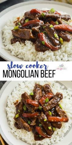 This Slow Cooker Mongolian Beef is so quick and easy — throw everything in the crockpot and let it cook! Tender strips of steak, covered in a rich, dark sauce full of Asian flavours with a touch of sweetness.  #slowcooker #crockpot #beef #dinner #recipe #recipes | crockpot meal | crockpot recipe | slow cooker meal | slow cooker recipe Crockpot Mongolian Beef And Broccoli, Low Carb Steak Crockpot Recipes, Diced Steak Recipes Slow Cooker, Steak Strips Recipe Crockpot, Easy Chinese Food Recipes Crockpot, Crockpot Summer Meals Beef, Filet Mignon Crockpot Recipes, Blade Steak Recipes Crockpot, Crockpot Recipes Fast