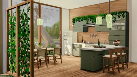 Kawaii on Twitter: "One of my favourite non-cc kitchens 🌿 #TheSims4 #ShowUsYourBuilds @TheSims… " Sims 4 Kitchen No Cc, Sims 4 No Cc, Sims 4 Kitchen, House Flippers, Window Box Flowers, Sims Building, House No, Sims 4 Build, Cottage Living