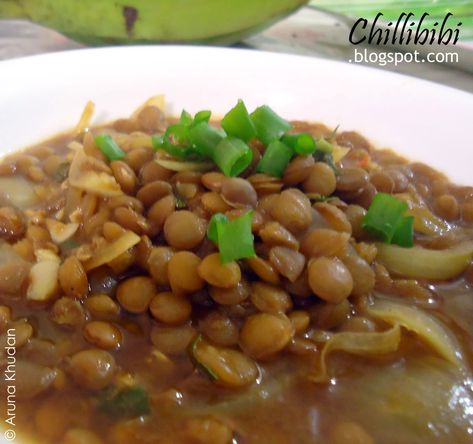 Stewed Lentils, Cassava Pone, Trinidadian Food, Lentil Stew Recipes, Stew Peas, Trinidadian Recipes, Trinidad Recipes, Trini Food, Food And Culture