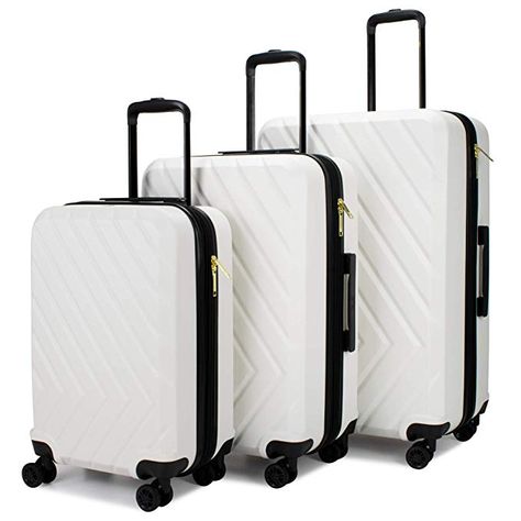 White Luggage, Travel Luggage Set, Cute Suitcases, Travel Bag Set, Cute Luggage, Hardside Spinner Luggage, Spinner Luggage Sets, Designer Luggage, Best Luggage