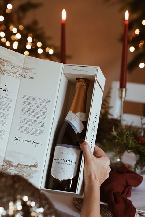 Give the gift of sparkling moments this festive season. From celebratory cases to personalised gift sets, the Nyetimber gift guide has something for every sparkling wine lover, as captured here by Lauren McDermott. ⁠ English Sparkling Wine, Wine Christmas Photography, Lauren Mcdermott, Wine Shoot, Wine Bottle Gifts, Christmas Gift Photography, Wine Bottle Christmas, Wine Bottle Packaging, Wine Presents