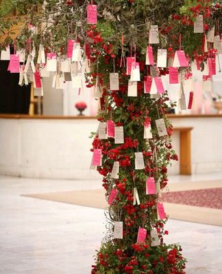 wishing tree Primark Christmas, Passing Notes, Home Mirror, Wish Tree, Thankful Tree, Party Wedding Ideas, Hot Pink Weddings, Wishing Tree, Stunning Wedding Dresses