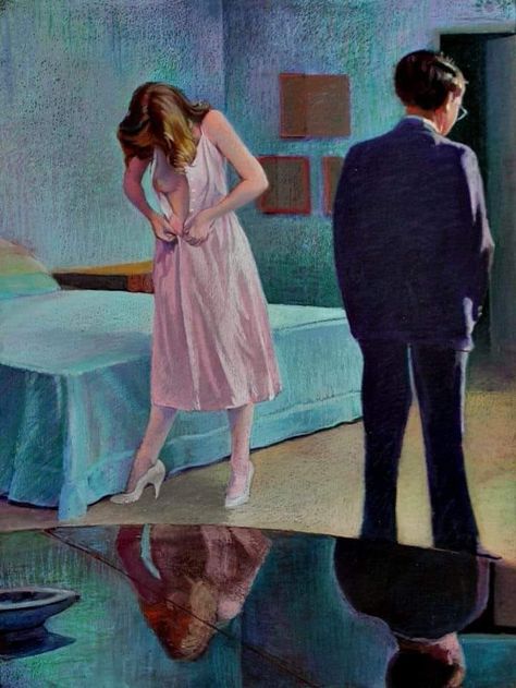 Nigel Van Wieck, American Realism, Pause Button, Nude Artwork, Classic Americana, Edward Hopper, Pulp Art, Romantic Art, Art Website