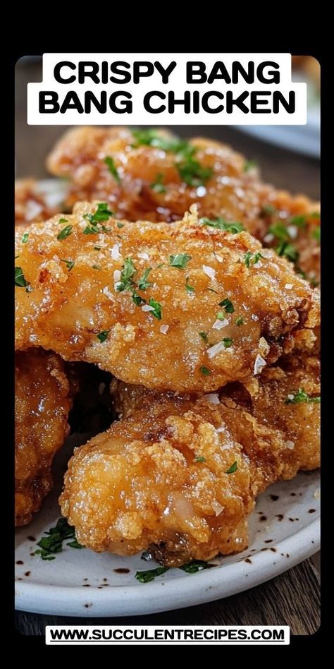 Bang Bang Chicken is a crowd-pleasing favorite with crispy chicken bites tossed in a creamy, spicy sauce. It’s perfect for a weeknight dinner or a fun appetizer for any occasion. Crispy Chicken Bites, Bang Bang Chicken, Chicken Dish, Chicken Bites, Quick Weeknight Dinners, Indulgent Desserts, Spicy Sauce, Classic Dishes, Best Appetizers