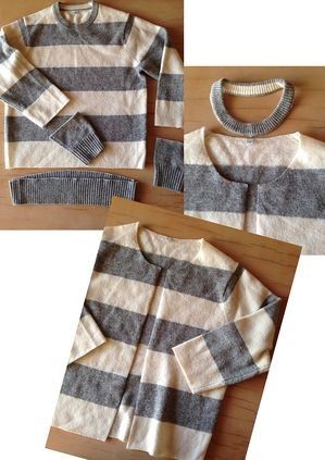 Diy Clothes Refashion, Upcycle Clothes Diy, Sweater Refashion, Upcycle Sewing, Diy Vetement, Repurposed Clothing, Diy Fashion Clothing, Pola Sulam, Altering Clothes