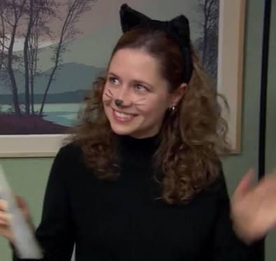 Pam Halloween Costume, The Office Costumes, Halloween Costume Cat, Pam The Office, Jim And Pam, Office Cat, Jim Pam, Office Icon, The Office Show