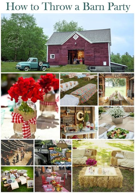 How To Throw A Barn Party (With Or Without A Barn!) Backyard Party Decorations Birthday, Barn Dance Decorations, Barn Party Decorations, Barn Dance Party, Dance Party Decorations, Backyard Party Decorations, Barn Party, Dance Decorations, Country Party