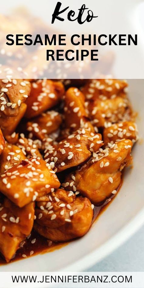 Low Carb Asian Chicken Recipes, Easy Keto Chicken Thigh Recipes, Low Sodium Asian Chicken, Sesame Chicken Not Fried, Thm Chinese Recipes, Keto Sesame Chicken Recipe, Keto Dinner Recipes Asian, Keto Chicken Chinese Recipes, Keto Hawaiian Chicken