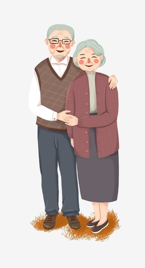 Kdrama Fan Art Wallpaper, Vector Illustration People, Old Couple, Blue Butterfly Wallpaper, Action Pose Reference, Old Couples, Anime Quotes Funny, Preschool Learning Activities, Character Design Animation