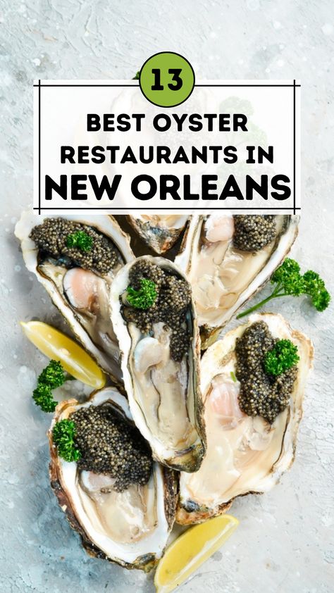 Best Oyster Restaurants in New Orleans New Orleans Oysters, Chargrilled Oysters New Orleans, Chargrilled Oysters Recipe, Types Of Oysters, Oyster Restaurant, Best Oysters, Grilled Oysters, Oyster Recipes, Fresh Oysters