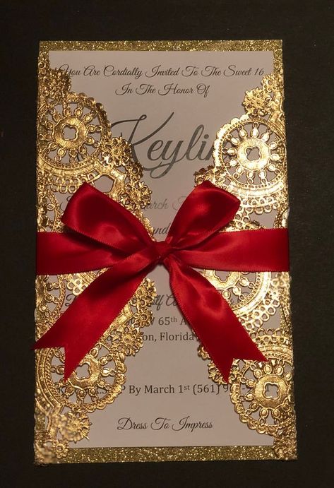 Quince Invitations, Quinceanera Planning, Quince Decorations, Red Wedding Theme, Quinceanera Decorations, Quinceanera Party, Paper Doilies, Wedding Palette, Wedding Theme Colors