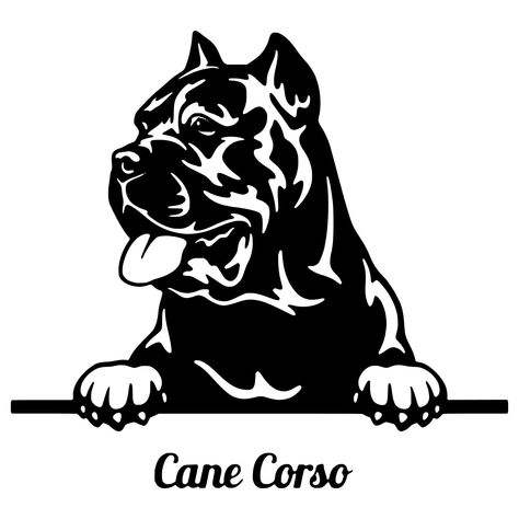 Cane Corso Tattoo, File Ideas, Sign Sayings, Dog Line Art, Jdm Stickers, Cane Corso Dog, Corso Dog, Svg Ideas, Dog Line