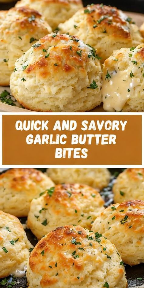 "Whip up these irresistible Quick Garlic Butter Biscuits with cheesy goodness. Perfectly savory and ready in minutes! #GarlicButter #CheesyBiscuits #QuickRecipes" Garlic Butter Bath Biscuits Pioneer Woman, Cheese Stuffed Biscuits Garlic Butter, Garlic Balls Recipes, Cheesy Garlic Ritz Crackers, Garlic Butter Biscuits, Biscuit Garlic Knots, Biscuit Garlic Bread, Biscuit Appetizer Recipes, Garlic Cheese Knots