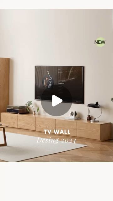 ONLINE SOLID WOOD FURNITURE STORE on Instagram: "The Modern TV Wall: A Centerpiece for Any Living Room

In today’s home design trends, the TV wall has become a statement piece, blending both functionality and aesthetics. No longer just a space for electronics, the modern TV wall integrates storage, design elements, and innovative technology, offering a seamless and organized look to any living room.

Instead of cluttering your space with multiple furniture pieces, many are opting for floating TV cabinets. These sleek cabinets are mounted to the wall, creating more floor space and a minimalist vibe. Built-in storage options help keep wires and devices hidden, giving your room a clean and organized feel.

With a variety of customization options, the TV wall is a focal point that brings both Minimalist Tv Unit Design, Japandi Tv Wall, Minimalist Tv Cabinet, Floating Tv Unit, Sleek Cabinet, Modern Tv Wall, Minimalist Vibe, Floating Tv, Innovative Technology