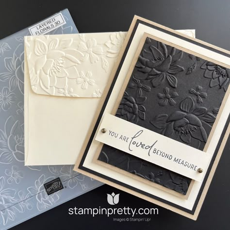 Wishlist CHECK!  Stampin’ Up! Layered Florals Embossing Folder Stampin Up Wedding Cards, Stampin Up Sympathy Cards, Sympathy Cards Handmade, Mary Fish, Stampin Pretty, Embossed Cards, You Are Loved, Stamping Up Cards, Card Sketches