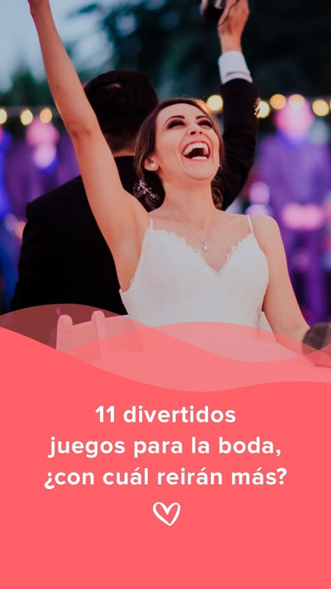 11 divertidos juegos para la boda, ¿con cuál reirán más?. Con alguna de estas ideas sacarán unas buenas carcajadas a sus invitados. 😂 #bodascommx #juegosbodas #juegosparaboda #actividadesboda #fiestaboda #fiestadebodas #bodadivertidaideas #bodaoriginal #bodamexicana #entreteneralosinvitadosboda #sorprenderalosinvitadosboda Ideas Para Bodas Originales Decoracion, Boda Original Ideas, Manualidades Para Boda Ideas, Ideas Para Casamiento, Ideas Boda Originales, Ideas Para Boda, Ideas Casamiento, Ideas Matrimonio, Ideas Bodas