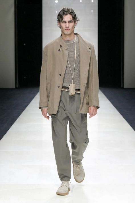 Giorgio Armani Spring 2025 Men's Ready-to-Wear Collection ]PHOTOS] Giorgio Armani Menswear, Armani Menswear, Menswear Runway, Spring 2025, Show Collection, June 2024, Fashion Show Collection, Armani Men, Milan Fashion