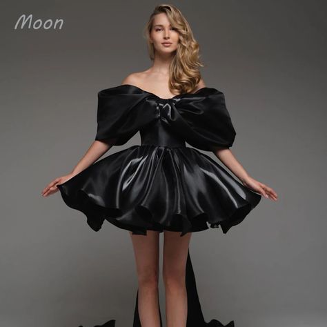 62.24US $ 48% OFF|Moon Girls strapless ball Evening dress knee length Pommel skirt Satin bow pleats Birthday graduation party formal occasion gown| |   - AliExpress Off The Shoulder Prom Dresses, Prom Dresses Satin, Short Bridal Dress, Satin Ball Gown, Blouse Casual Fashion, Dresses Satin, Preformance Outfits, Classy Prom Dresses, Stunning Prom Dresses