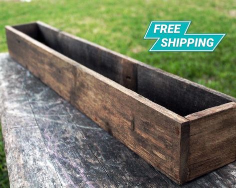 Outdoor Trash Bin / Garbage Can Enclosure & Raised Planter Bed - Etsy Wood Succulent Planter, Succulent Planter Diy, Cedar Planter Box, Cedar Planters, Rustic Planters, Wooden Planter Boxes, Wooden Planter, Wood Planter, Rectangular Planters