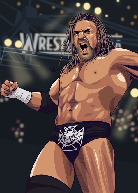 Wwe Fanart, Triple H Wwe, Wwe Art, Raw Wwe, Pro Wrestler, Triple H, Wwe Wrestlers, Body Building, Wwe