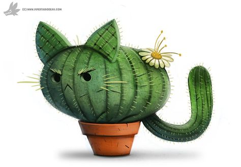 ------------------------------------------------------------------------------  For high-res versions, WIP's and time-lapses, check out my Patreon (:   www.patreon.com/user?u=45... Cactus Cat, Cactus Drawing, Animated Videos, Animal Puns, Images Kawaii, Cat Clipart, Daily Painting, Creative Illustration, Illustration Inspiration