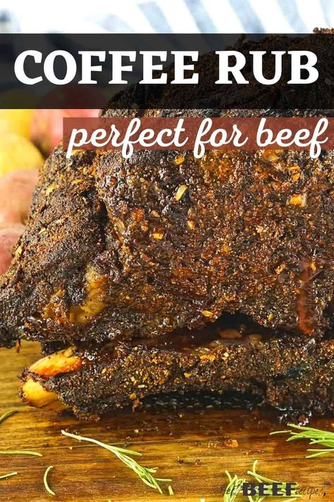 Coffee Rub Brisket, Coffee Rub Ribs, Coffee Meat Rub, Bbq Roast Beef Rub, Beef Rub For Smoker, Coffee Rub Steak, Roast Beef Rub Recipe, Beef Rib Rub Recipe, Pork Rib Rub Recipe Dry